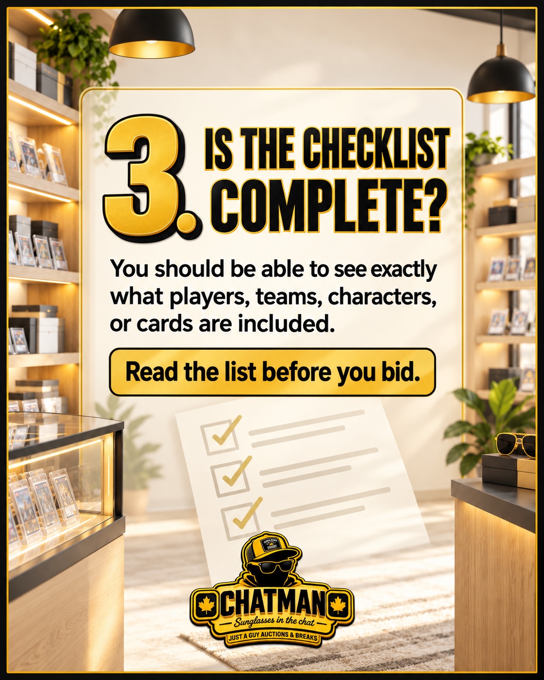 03. Is the checklist complete?